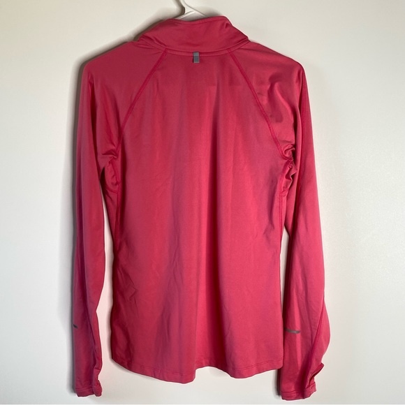Nike Element Womens 1/4 Zip Pullover Sz S Pink Dri-Fit Mock Collar Thumb Holes - Picture 5 of 9